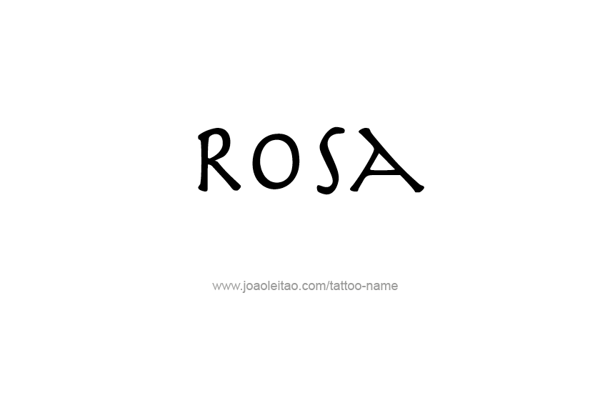 Tattoo Design Name Rosa  