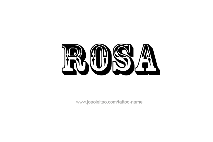 Tattoo Design Name Rosa  