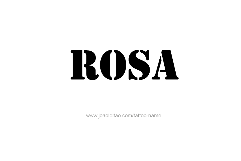 Tattoo Design Name Rosa  