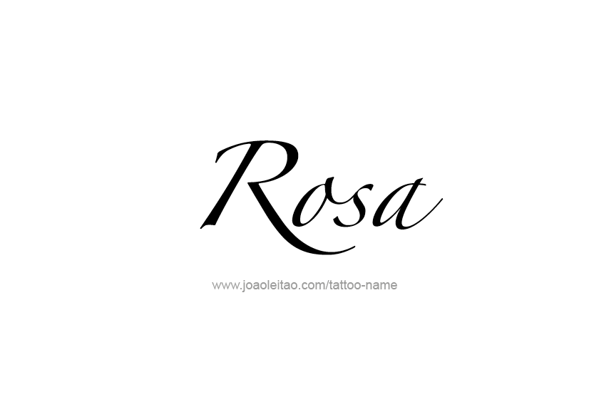 Tattoo Design Name Rosa  