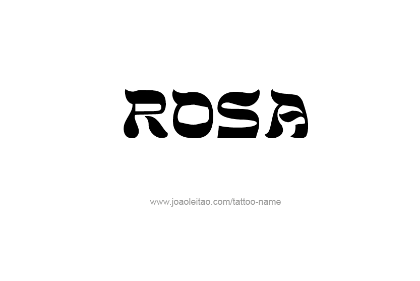 Tattoo Design Name Rosa  