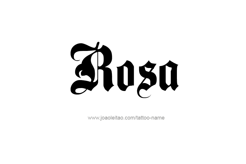 Tattoo Design Name Rosa  