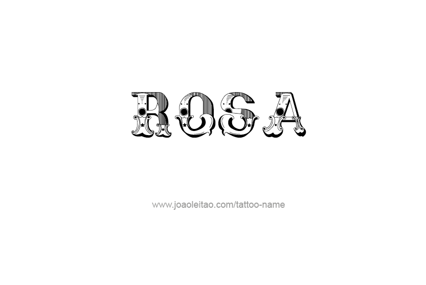 Tattoo Design Name Rosa  