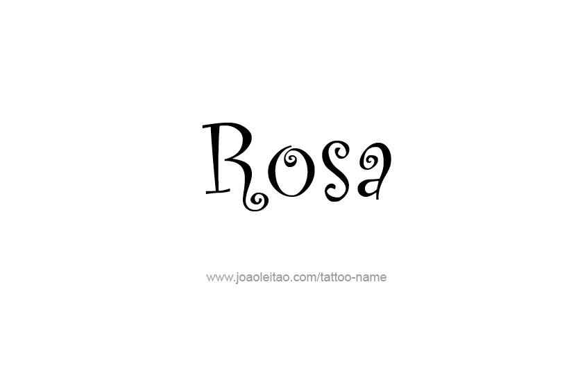 Tattoo Design Name Rosa  