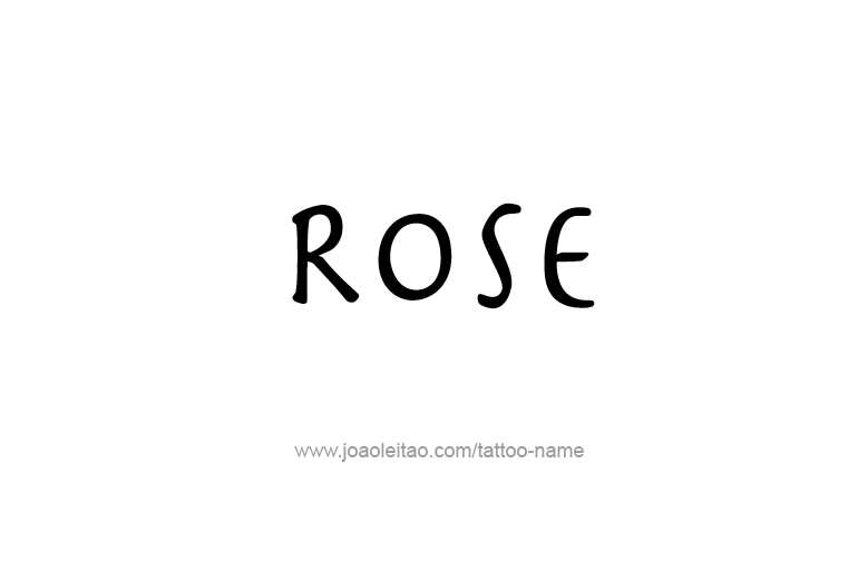 Tattoo Design Name Rose  