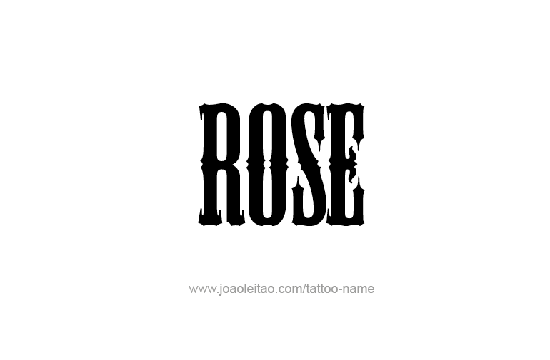 Tattoo Design Name Rose  