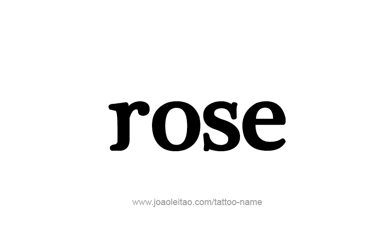 Tattoo Design Name Rose  