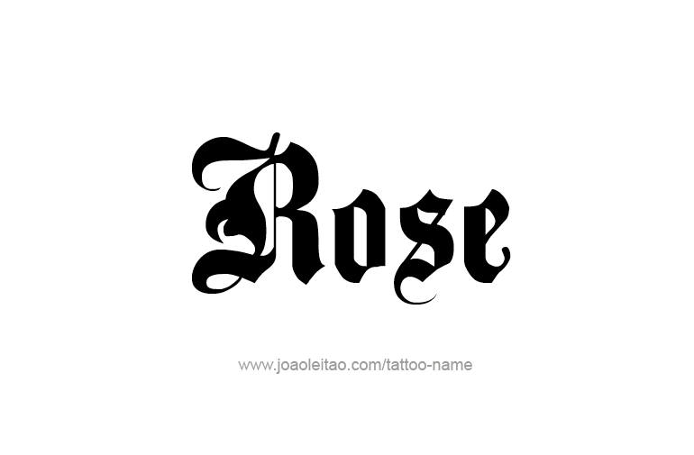 Tattoo Design Name Rose  