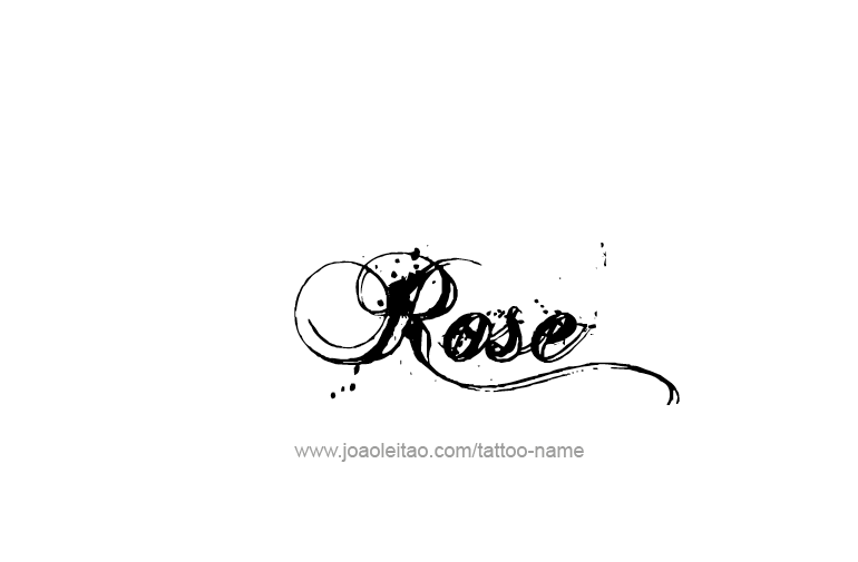 Rose Name Tattoo Designs