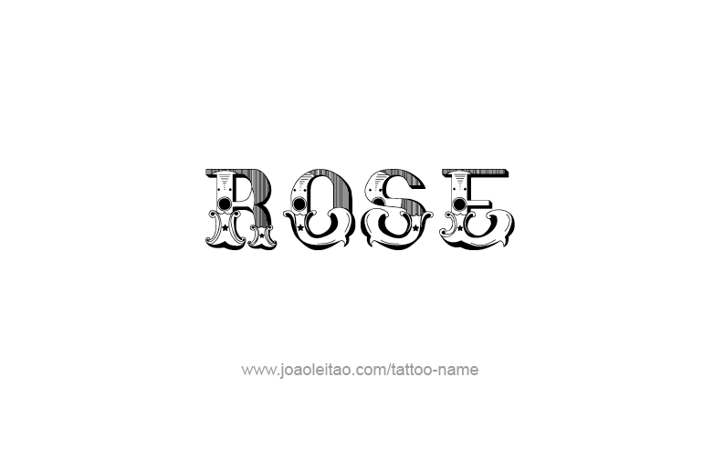 Tattoo Design Name Rose  