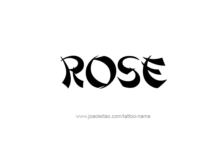 Tattoo Design Name Rose