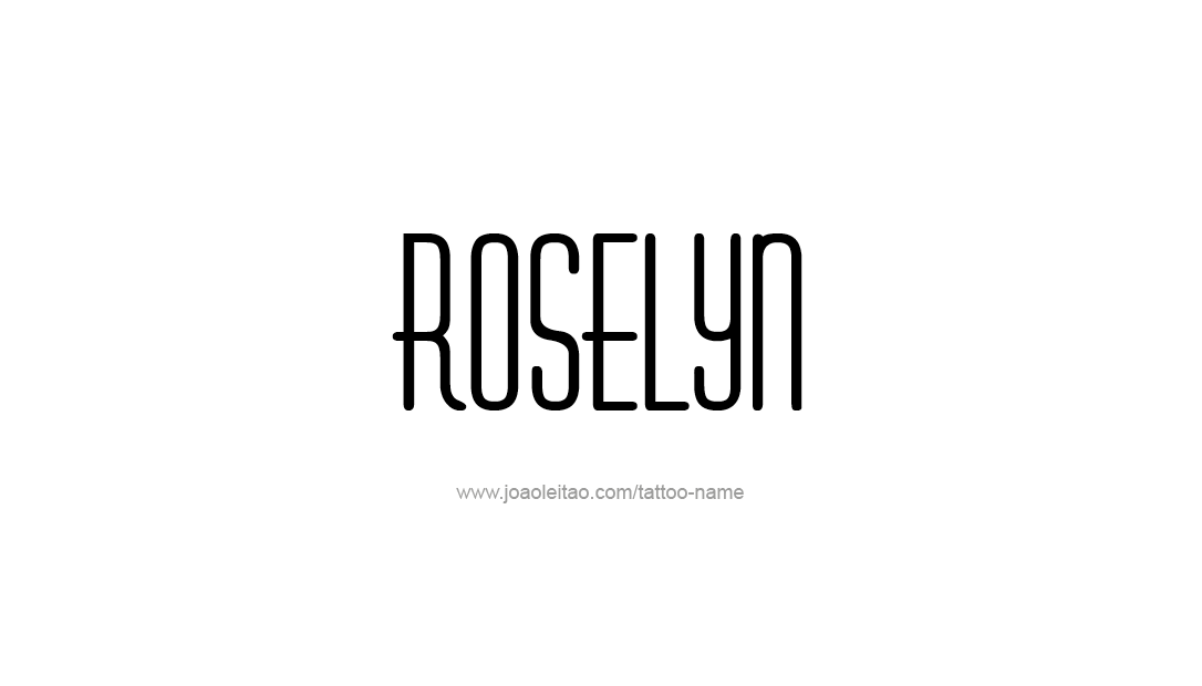 Tattoo Design Name Roselyn  