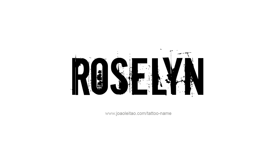 Tattoo Design Name Roselyn  