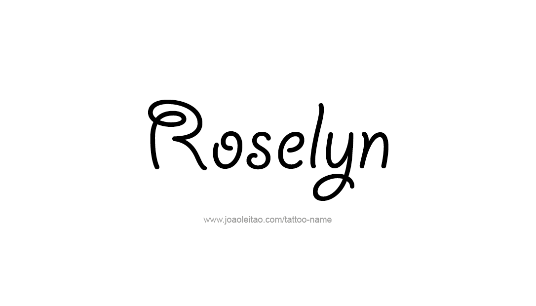 Tattoo Design Name Roselyn  