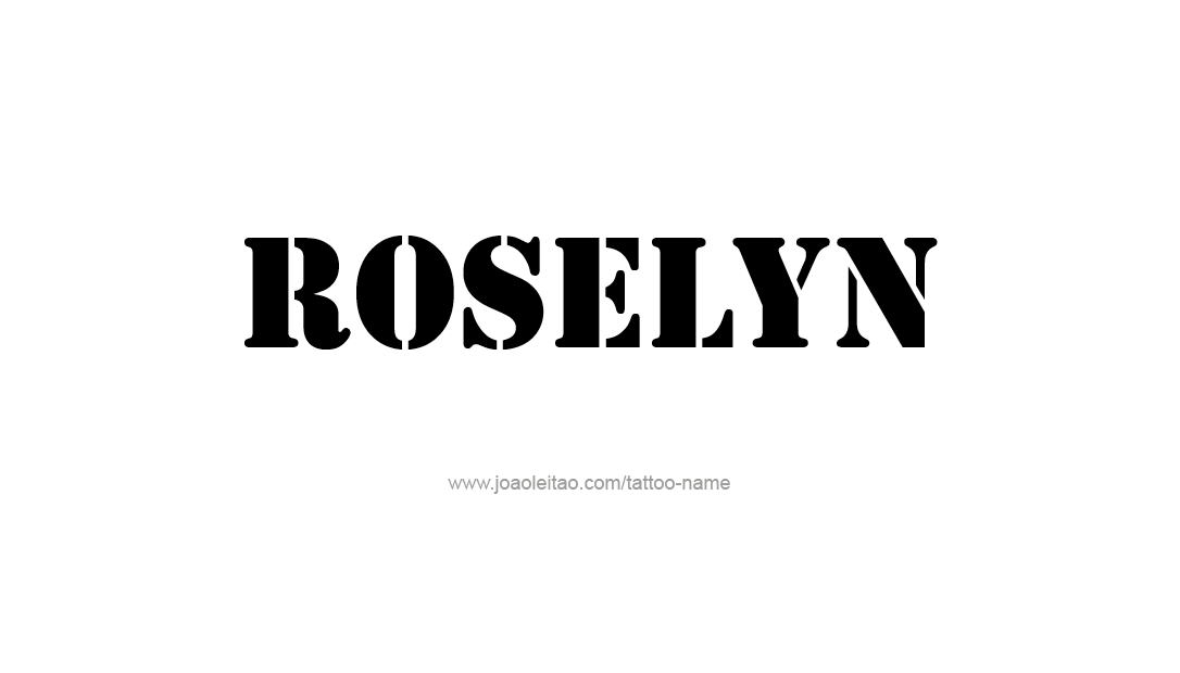 Tattoo Design Name Roselyn  