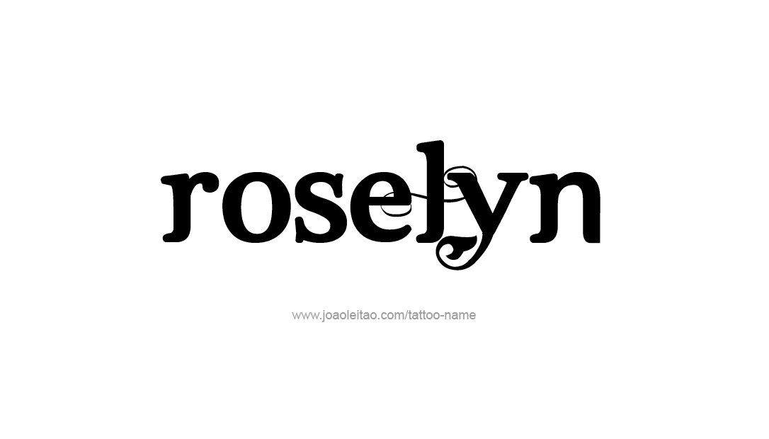 Tattoo Design Name Roselyn  