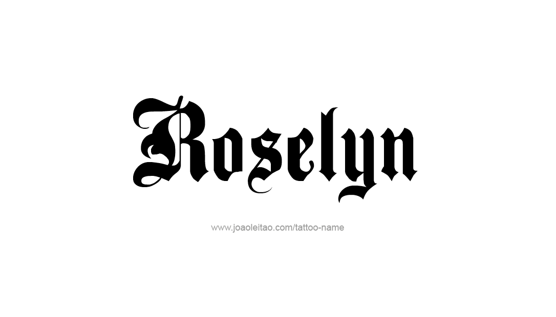 Tattoo Design Name Roselyn  