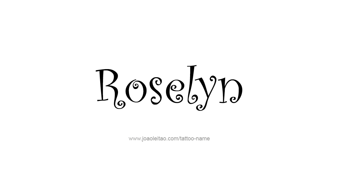 Tattoo Design Name Roselyn  