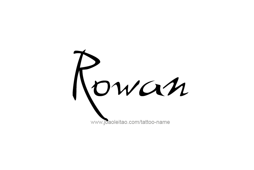 Tattoo Design Name Rowan  