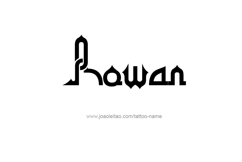 Tattoo Design Name Rowan  