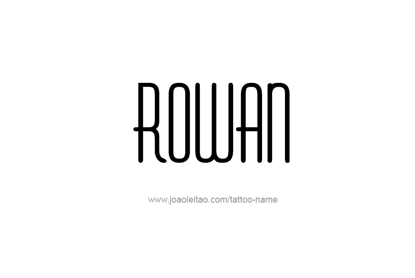 Tattoo Design Name Rowan  