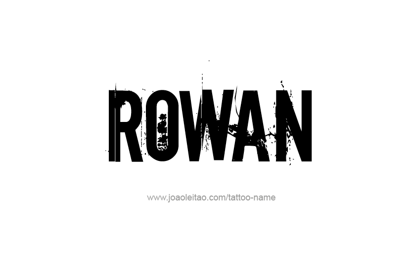 Tattoo Design Name Rowan  