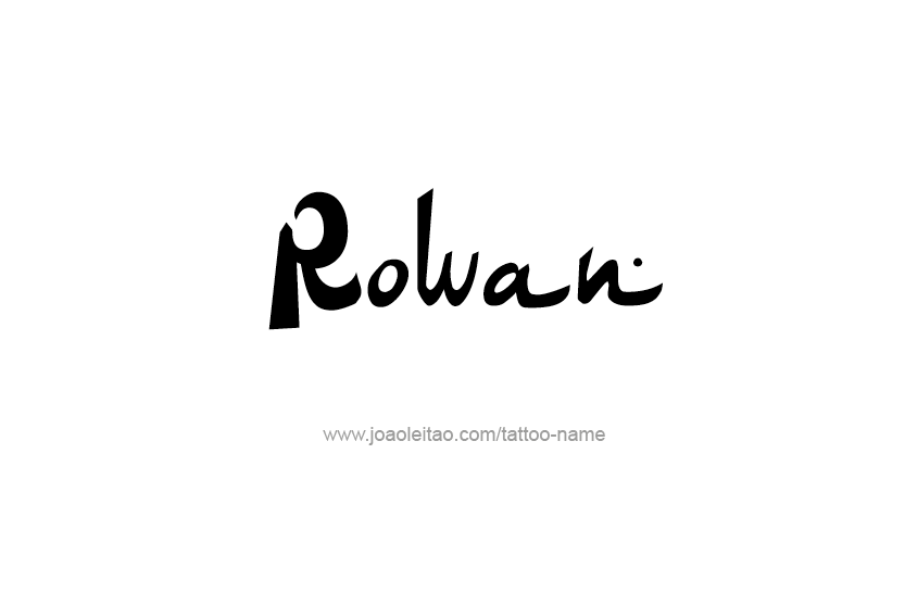 Tattoo Design Name Rowan  