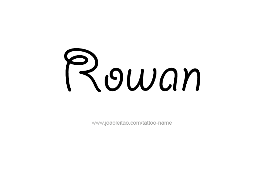 Tattoo Design Name Rowan  