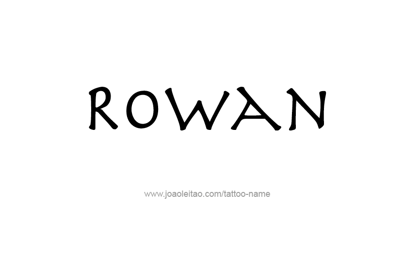 Tattoo Design Name Rowan  