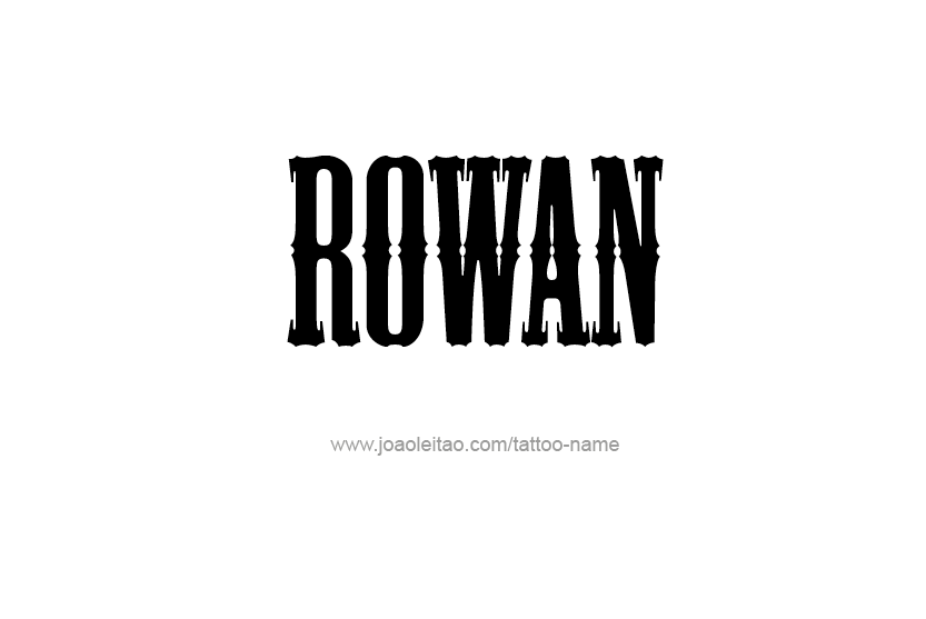 Tattoo Design Name Rowan  