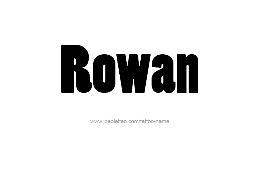 Tattoo Design Name Rowan  