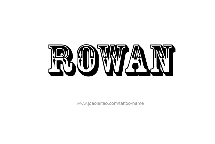 Tattoo Design Name Rowan  