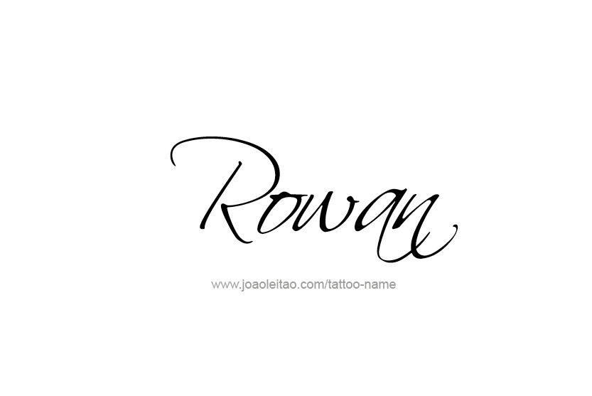 Tattoo Design Name Rowan  