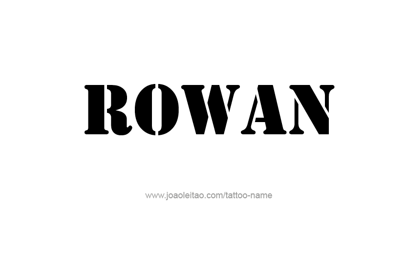 Tattoo Design Name Rowan  