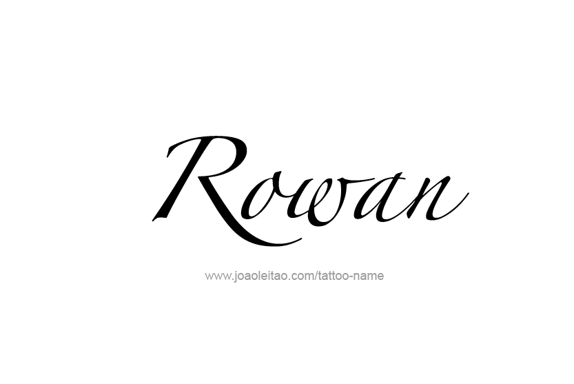 Tattoo Design Name Rowan  