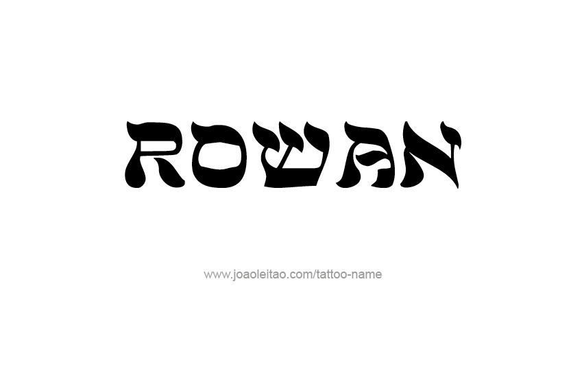 Tattoo Design Name Rowan  