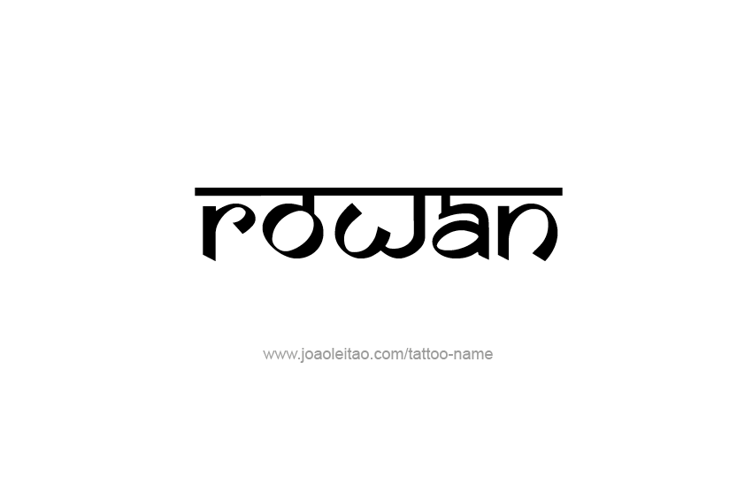 Rowan Name Tattoo Designs