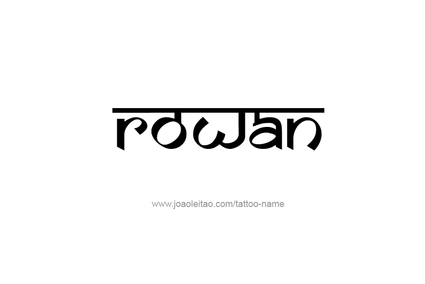 Tattoo Design Name Rowan  