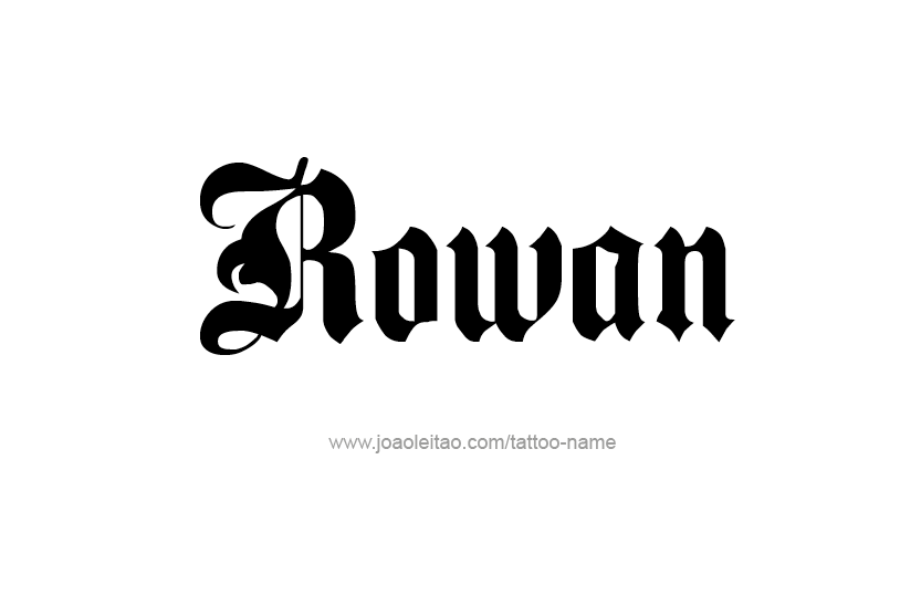 Tattoo Design Name Rowan  