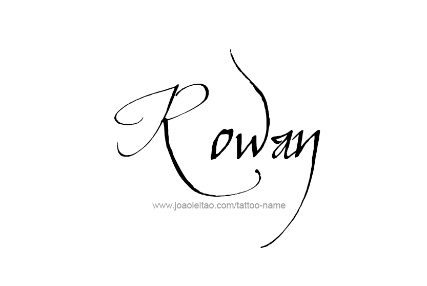 Rowan Name Tattoo Designs