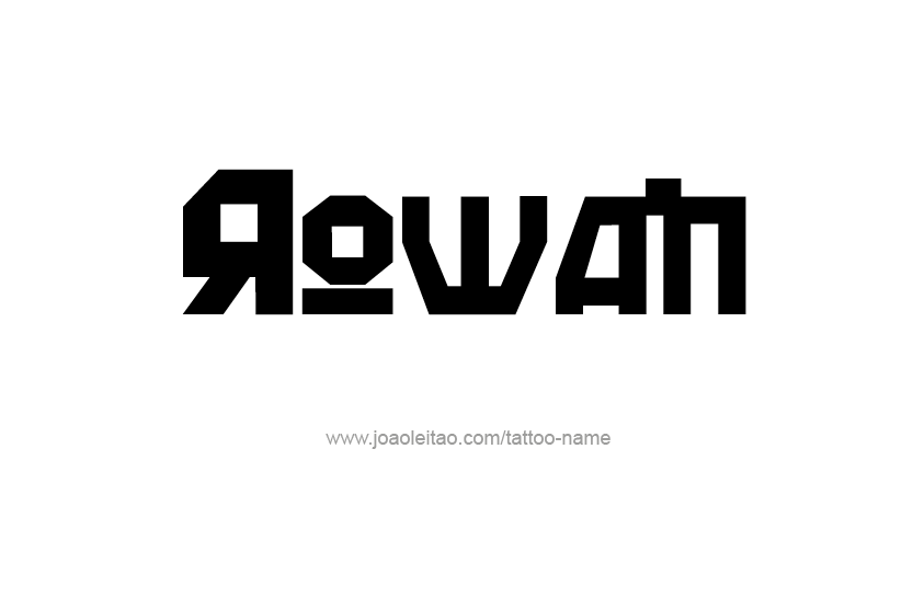 Tattoo Design Name Rowan  