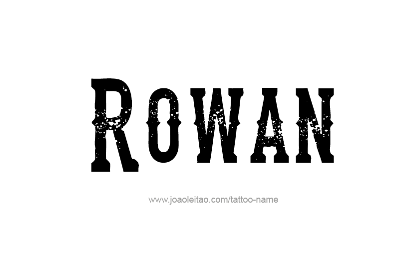 Tattoo Design Name Rowan  