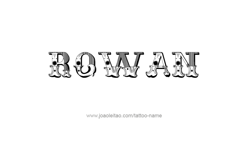 Tattoo Design Name Rowan  