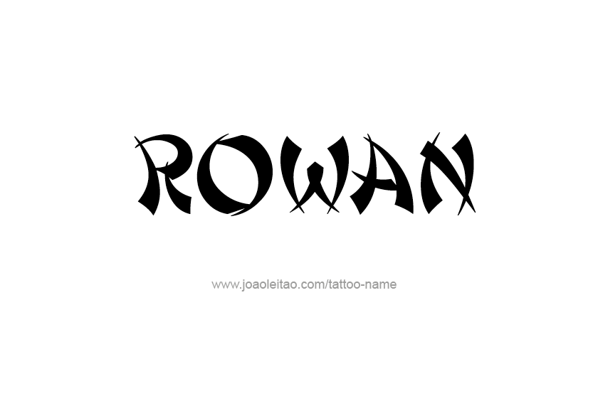 Tattoo Design Name Rowan