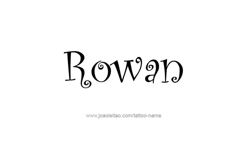 Tattoo Design Name Rowan  