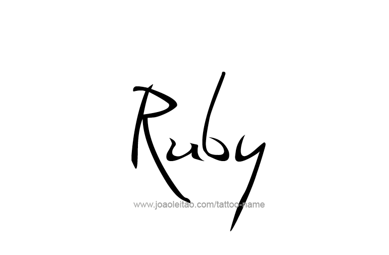 Tattoo Design Name Ruby  