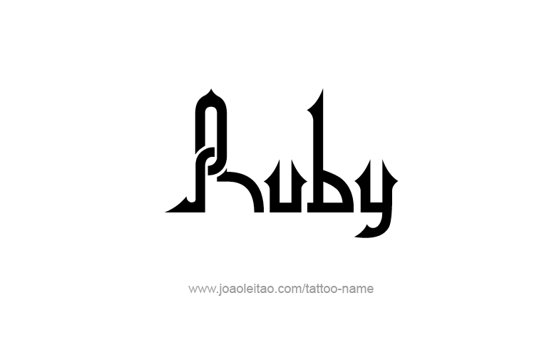 Tattoo Design Name Ruby  
