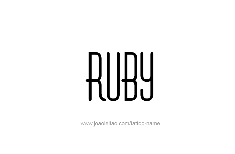 Tattoo Design Name Ruby  