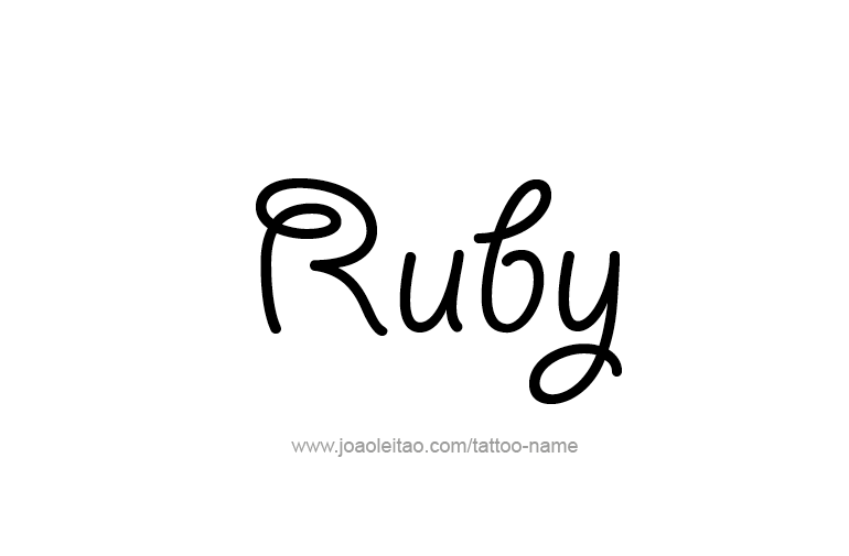 Tattoo Design Name Ruby  