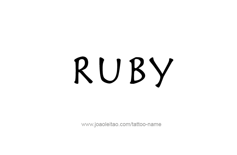 Tattoo Design Name Ruby  